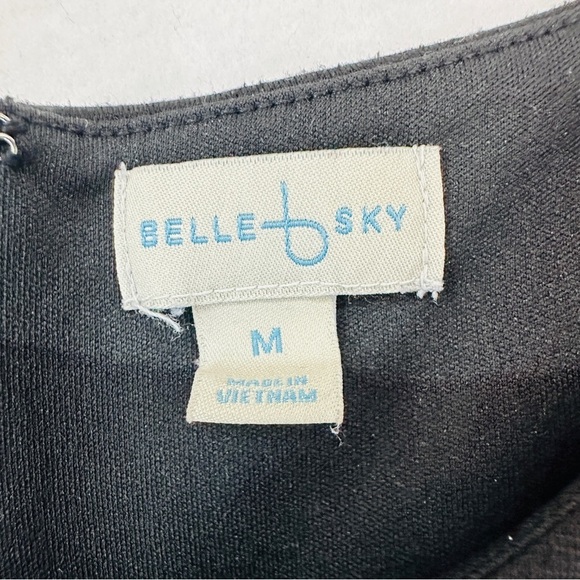 Belle Sky Two Tone Flowy Blouse Medium Black White - Picture 8 of 11